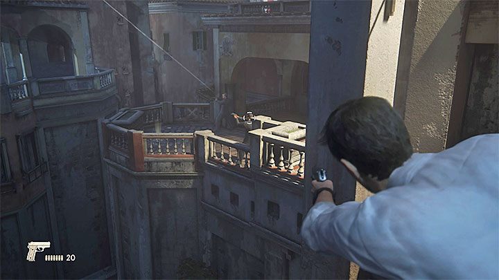 Zastrzel dwóch strażników - Uncharted 4 Kres Złodzieja: Rozdział 7 Zgaszone światła - solucja, opis przejścia - Uncharted 4: Kres Złodzieja - poradnik do gry