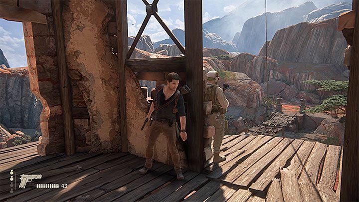 Wdrapianie się na wieżę ułatwi ci eliminację niektórych najemników - Uncharted 4 Kres Złodzieja: Rozdział 10 Dwanaście wież - solucja, opis przejścia - Uncharted 4: Kres Złodzieja - poradnik do gry