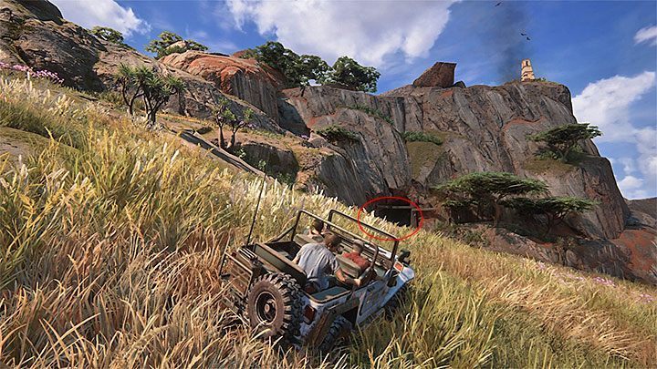 Zjedź ostrożnie ze wzgórza i wyrusz teraz w stronę ruin z punktu 5, czyli tych zlokalizowanych nieco dalej na prawo od miejsca startu - Uncharted 4 Kres Złodzieja: Rozdział 10 Dwanaście wież - solucja, opis przejścia - Uncharted 4: Kres Złodzieja - poradnik do gry