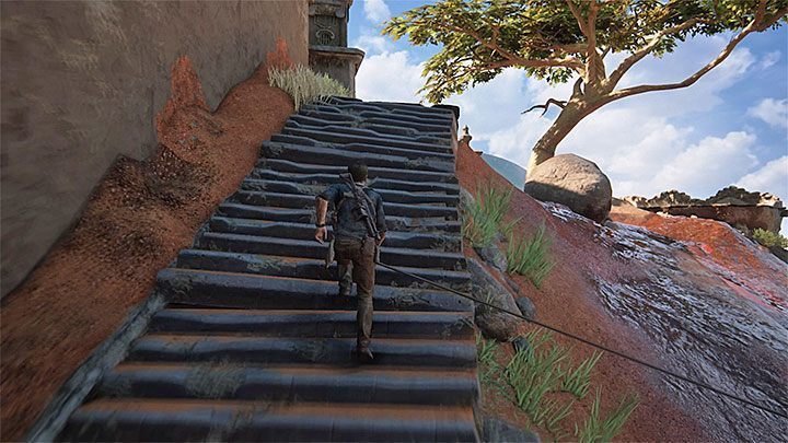 Owiń linkę wokół nowego drzewa - Uncharted 4 Kres Złodzieja: Rozdział 10 Dwanaście wież - solucja, opis przejścia - Uncharted 4: Kres Złodzieja - poradnik do gry