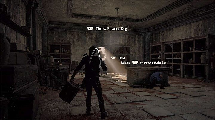 Umieść beczkę z prochem przy słabej ścianie i zdetonuj ją - Uncharted 4 Kres Złodzieja: Rozdział 10 Dwanaście wież - solucja, opis przejścia - Uncharted 4: Kres Złodzieja - poradnik do gry