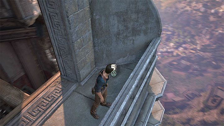 Skarb jest na jednym z najwyższych balkoników wieży zegarowej - Uncharted 4 Kres Złodzieja: Rozdział 11 Najciemniej pod latarnią - solucja, opis przejścia - Uncharted 4: Kres Złodzieja - poradnik do gry