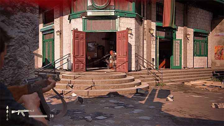 Ostrożnie przesuwaj się w stronę prawego budynku - Uncharted 4 Kres Złodzieja: Rozdział 11 Najciemniej pod latarnią - solucja, opis przejścia - Uncharted 4: Kres Złodzieja - poradnik do gry