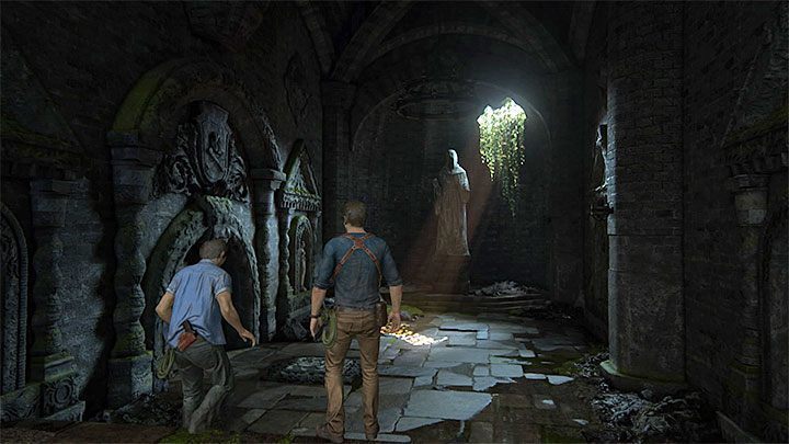 Pozostań w sali, w której miała miejsce opcjonalna rozmowa i wybierz niezbadany jeszcze zalany korytarz - Uncharted 4 Kres Złodzieja: Rozdział 12 Na morzu - solucja, opis przejścia - Uncharted 4: Kres Złodzieja - poradnik do gry