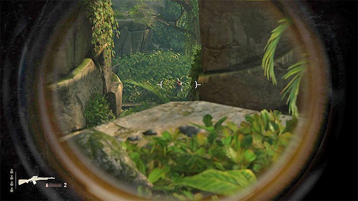 Uważaj na przeciwnika z granatnikiem i na najemnika w zbroi z ciężkim karabinem - Uncharted 4 Kres Złodzieja: Rozdział 13 Rozbitkowie - solucja, opis przejścia - Uncharted 4: Kres Złodzieja - poradnik do gry