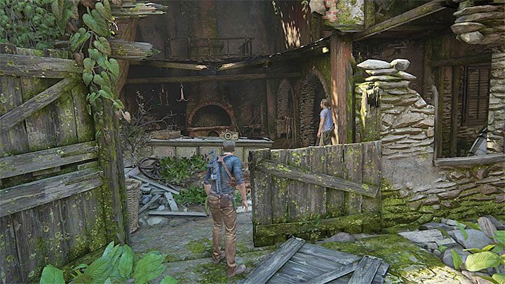 Kuźnia jest w prawej części wioski - Uncharted 4 Kres Złodzieja: Rozdział 14 Dołączcie do mnie w raju - solucja, opis przejścia - Uncharted 4: Kres Złodzieja - poradnik do gry