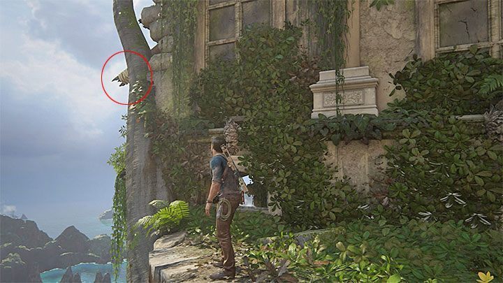 Przejdź ostrożnie przy ścianie i dotrzyj do wyjścia z budynku - Uncharted 4 Kres Złodzieja: Rozdział 14 Dołączcie do mnie w raju - solucja, opis przejścia - Uncharted 4: Kres Złodzieja - poradnik do gry