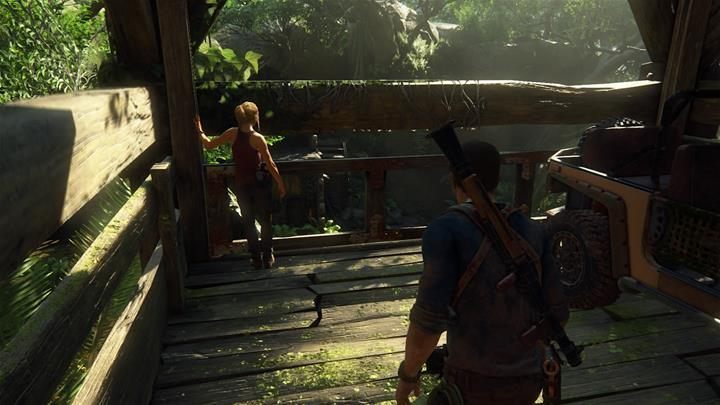 Elenę dwukrotnie ropocznie z Tobą opcjonalną konwersację w windzie - Uncharted 4 Kres Złodzieja: Rozdział 17 Na dobre i na złe - solucja, opis przejścia - Uncharted 4: Kres Złodzieja - poradnik do gry