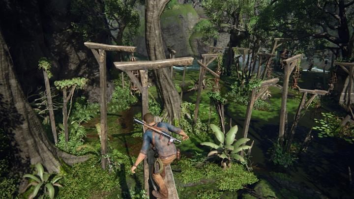 Skacz po szubienicach by przejść dalej - Uncharted 4 Kres Złodzieja: Rozdział 18 New Devon - solucja, opis przejścia - Uncharted 4: Kres Złodzieja - poradnik do gry