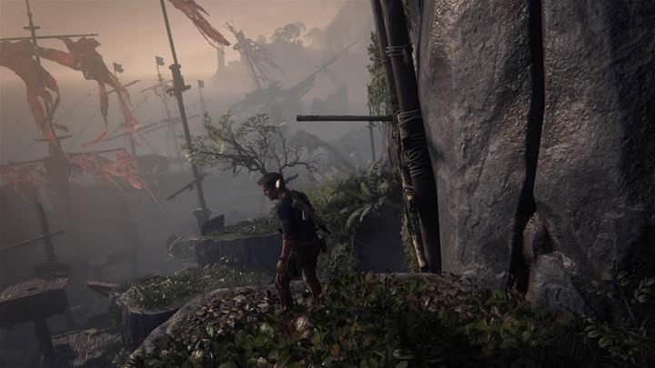 Za Tobą znajdziesz platformę, możesz z niej dokonać skoku w kierunku skarbu - Uncharted 4 Kres Złodzieja: Rozdział 20 W potrzasku - solucja, opis przejścia - Uncharted 4: Kres Złodzieja - poradnik do gry