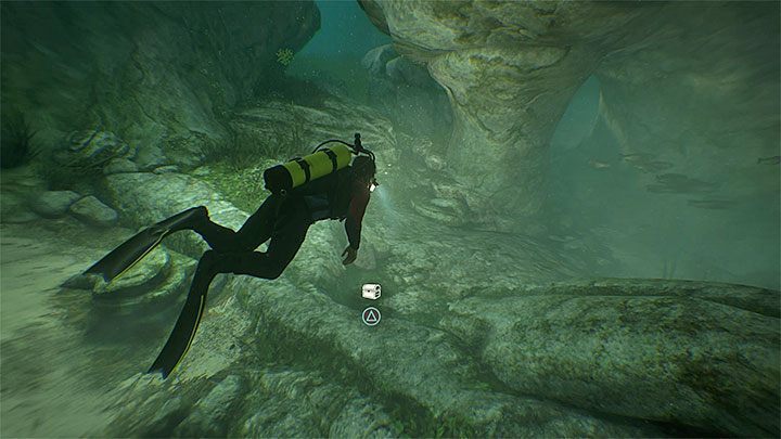 Skieruj się tu nieznacznie w lewo i zanurkuj, bo za sekretem musisz rozejrzeć się na dnie - Uncharted 4 Kres Złodzieja: Malezyjska fucha - wszystkie skarby - Uncharted 4: Kres Złodzieja - poradnik do gry
