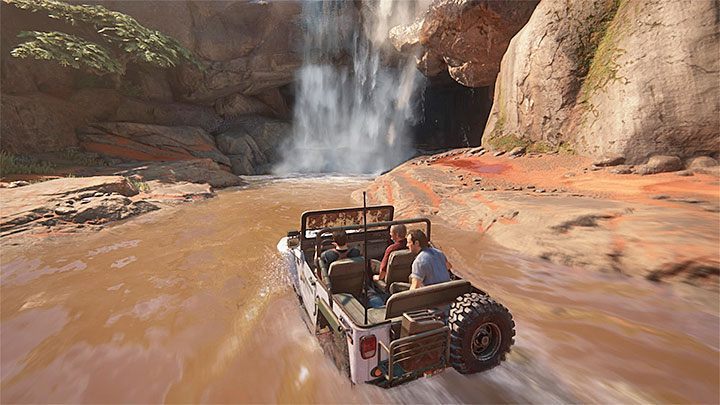 Drugi sekret możesz odnaleźć w obszarze z wodospadem, do którego dociera się niedługo po rozpoczęciu etapu - Uncharted 4 Kres Złodzieja: Dwanaście wież - wszystkie skarby - Uncharted 4: Kres Złodzieja - poradnik do gry