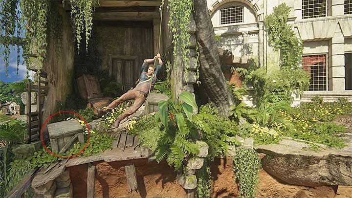 Wykonaj skok w stronę przepaści i w locie złap się wspomnianego zaczepu - Uncharted 4 Kres Złodzieja: Dołączcie do mnie w raju - wszystkie skarby - Uncharted 4: Kres Złodzieja - poradnik do gry