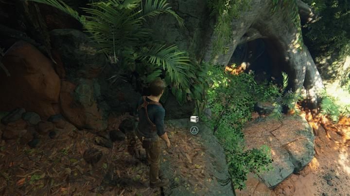 Zaraz po tym jak Elenę zeche z Tobą przeprowadzić pierwszą opcjonalną konwersację, odwróć się , idź kilka kroków naprzód i zabierz pierwszy skarb - Uncharted 4 Kres Złodzieja: Na dobre i na złe - wszystkie skarby - Uncharted 4: Kres Złodzieja - poradnik do gry