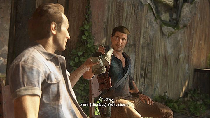 W wiosce możesz odbyć pięć z sześciu opcjonalnych rozmów - Uncharted 4 Kres Złodzieja: Opcjonalne rozmowy - sekrety i zagadki - Uncharted 4: Kres Złodzieja - poradnik do gry