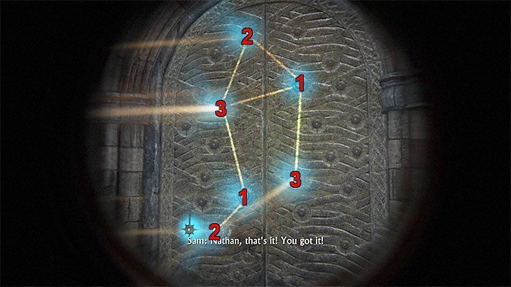 Po wysłuchaniu nowych komentarzy powróć do krzyży i zacznij wchodzić w interakcję ze znajdującymi się pod nimi mechanizmami - Uncharted 4 Kres Złodzieja: Trudne zagadki - sekrety i zagadk - Uncharted 4: Kres Złodzieja - poradnik do gry