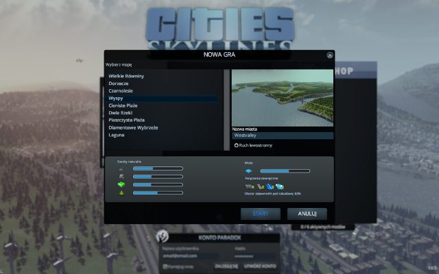 Grę rozpoczynasz od wyboru mapy - Cities Skylines: Wybór mapy - Cities: Skylines - poradnik do gry