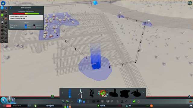 Nie zapomnij za pomocą linii energetycznej doprowadzić prądu do obu nowych budynków - Cities Skylines: Prąd i woda - krytyczne usługi - Cities: Skylines - poradnik do gry