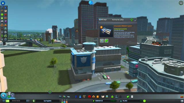 Na poczucie bezpieczeństwa mieszkańców ma wpływ działalność służb mundurowych - Cities Skylines: Usługi ważne - Cities: Skylines - poradnik do gry
