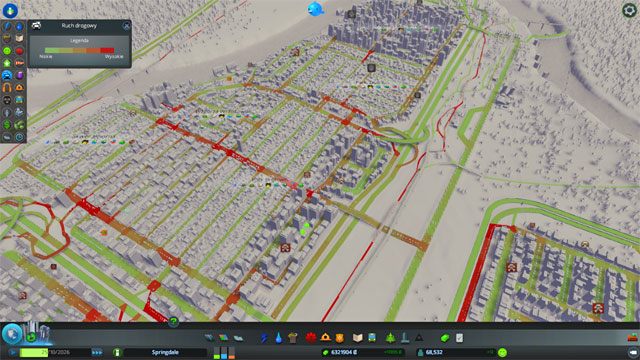 Ruch uliczny i kolejowy - Cities Skylines: Panel informacyjny - panel burmistrza - Cities: Skylines - poradnik do gry
