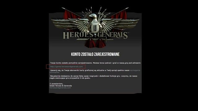 Kliknij w link podany na ekranie, by przejść do pobierania klienta. - Jak rozpocząć zabawę w Heroes & Generals | Podstawy - Heroes & Generals - poradnik do gry