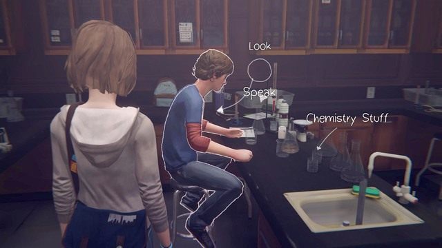 Warren poprosi cię o pomoc z miksowaniu chemikaliów - Life is Strange: Out of time, Rozdział 4 - solucja, opis przejścia - Life is Strange - poradnik do gry