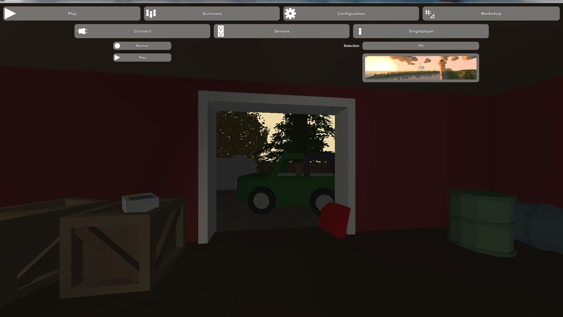 Co prawda mały wybór, ale to dopiero początki rozwoju gry. - Rozpoczęcie właściwej rozgrywki w Unturned - Unturned - poradnik do gry