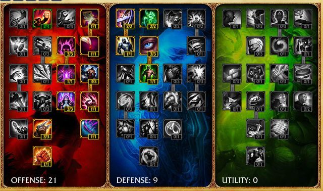 Swain jest z założenia bardzo wytrzymałym magiem który musi zadawać sensowne obrażenia, oraz być na tyle wytrzymały, by móc dobiec do przeciwnika przez pierwszą linię przeciwnika - Specjalizacje/Masteries | Swain | League of Legends - League of Legends - poradnik do gry