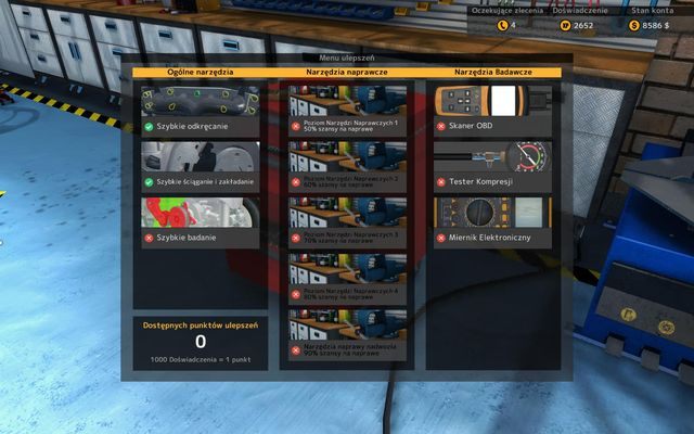 Ulepszeń zdecydowanie nie brakuje! - Zakup ulepszeń | Podstawy rozgrywki Car Mechanic Simulator 2015 - Car Mechanic Simulator 2015 - poradnik do gry