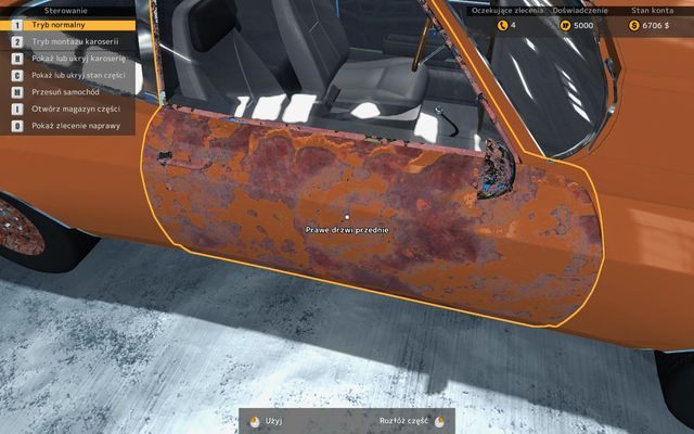 Konieczność wymiany drzwi wydaje się być oczywista. - Wymiana elementów karoserii | Podstawowe operacje remontowe w CMS 2015 - Car Mechanic Simulator 2015 - poradnik do gry