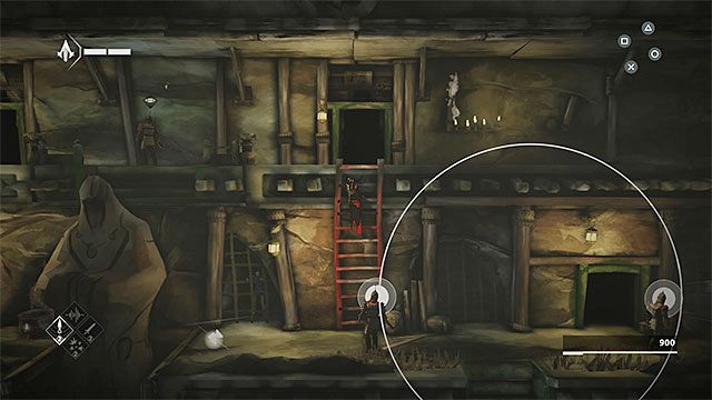 Niezależnie od tego jak się zachowałeś kieruj się na prawo od miejsca zabrania szóstego fragmentu, korzystając po drodze z nowych kryjówek - Sekwencja 2 - Powrót (The Return) - Assassins Creed Chronicles: China - poradnik do gry