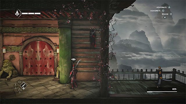 Użyj najpierw środkowej drabinki i następnie tej na lewej ścianie - Sekwencja 4 - Łowca niewolników (The Slaver) - Assassins Creed Chronicles: China - poradnik do gry
