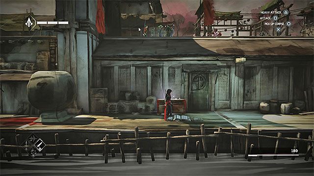 SKRZYNIA 1/2 - Pierwszą skrzynię możesz odnaleźć w początkowej części etapu, po ominięciu bramy ze strażnikami dzięki wtopieniu się w tłum - Skrzynie ze skarbami w sekwencji 6 - Poszukiwania - Skrzynie ze skarbami - Assassins Creed Chronicles: China - poradnik do gry