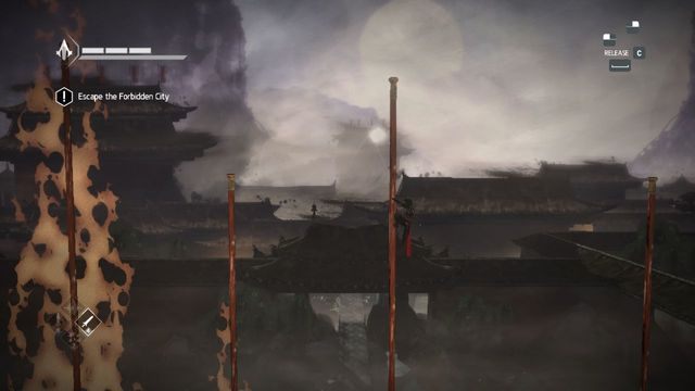 FRAGMENT 1/5 - Pierwszy fragment danych znajduje się na czwartym palu, zaraz po rozpoczęciu ucieczki z Zakazanego Miasta - Fragmenty danych w sekwencji 10 - Demoniczny ogień - Fragmenty danych Animusa - Assassins Creed Chronicles: China - poradnik do gry