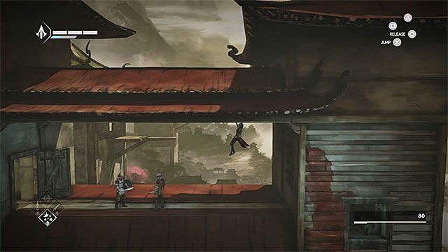 Po dotarciu do prawej części budynku wespnij się do pojedynczej okiennicy i uzupełnij zapas strzałek - Sekwencja 7 - Wąż (The Snake) - Assassins Creed Chronicles: China - poradnik do gry