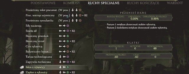 W opcjach możesz również uzyskać dodatkowe informacje na temat ciosów danego bohatera - Mortal Kombat X: Trening - Tryb gry - Mortal Kombat X - poradnik do gry