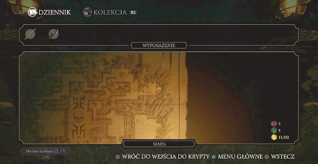 Dla łatwiejszej orientacji w terenie oprócz kompasu, który widnieje w lewym dolnym rogu ekranu, gracz dostał do dyspozycji ładnie wykonaną mapę - Mortal Kombat X: Krypta - Tryb gry - Mortal Kombat X - poradnik do gry