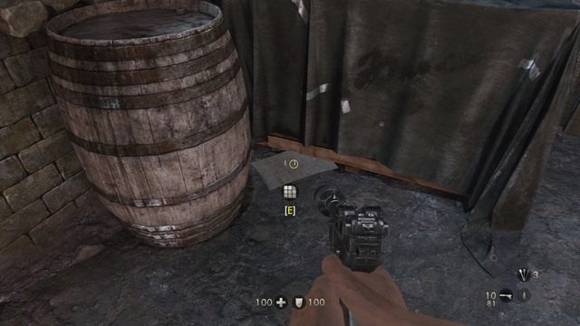 W miejscu spotkania pijaka, po lewej stronie znajdziesz mapę lokacji wioski - Rozdział 4 - Ucieczka! | Opis przejścia Wolfenstein The Old Blood - Wolfenstein: The Old Blood - poradnik do gry
