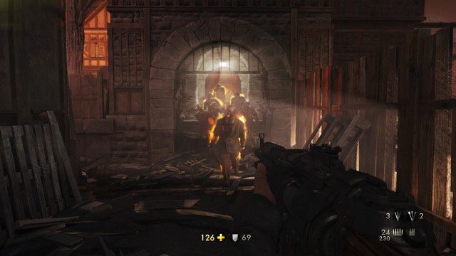 Przebijaj się przez kolejne fale zombiaków stosując wcześniej opisaną taktykę - Rozdział 6 - Ruiny | Opis przejścia Wolfenstein The Old Blood - Wolfenstein: The Old Blood - poradnik do gry