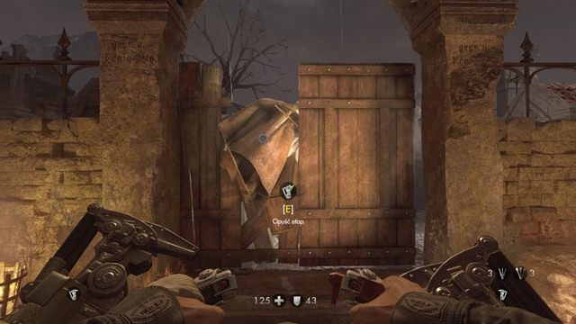 Musisz dotrzeć do drugiej dźwigni po przeciwległej stronie - Rozdział 7 - Stare Miasto | Opis przejścia Wolfenstein The Old Blood - Wolfenstein: The Old Blood - poradnik do gry