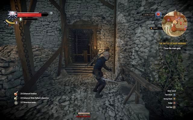 Przełącznik do głównej bramy - Wiedźmin 3 Dziki Gon: Bitwa w Kaer Morhen (The Battle of Kaer Morhen) - solucja - Wiedźmin 3 Dziki Gon - poradnik do gry