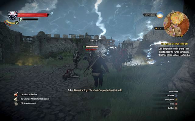 Zamknij cztery portale ignorując wstępnie wrogów - Wiedźmin 3 Dziki Gon: Bitwa w Kaer Morhen (The Battle of Kaer Morhen) - solucja - Wiedźmin 3 Dziki Gon - poradnik do gry
