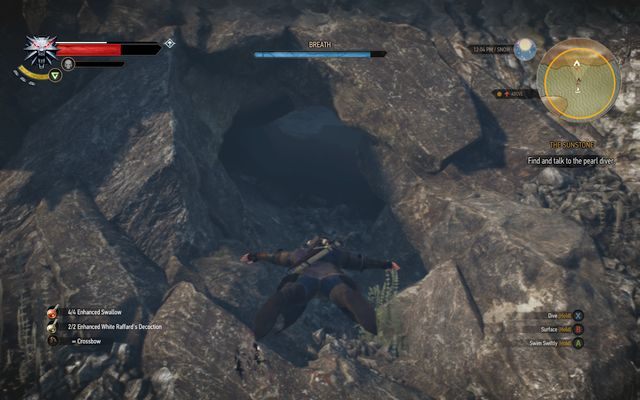 Wejście do jaskini, gdzie siedzą poławiacze - Wiedźmin 3 Dziki Gon: Przygotowania do bitwy (Battle Preparations) - solucja - Wiedźmin 3 Dziki Gon - poradnik do gry