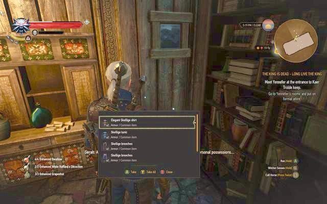 Pobierz ubiór ze skrzyni w pokoju Yennefer - Wiedźmin 3 Dziki Gon: Umarł król, niech żyje król (The King is Dead - Long Live The King) | Kaer Trolde - Wiedźmin 3 Dziki Gon - poradnik do gry