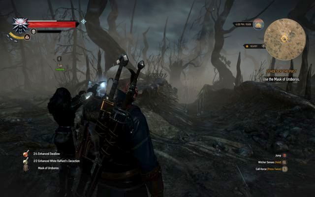 Używaj maski w określonych miejscach wskazanych przez Yen - Wiedźmin 3 Dziki Gon: Echa przeszłości (Echoes of the Past) - główne zadanie | Kaer Trolde | Wiedźmin - Wiedźmin 3 Dziki Gon - poradnik do gry