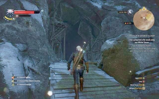 Wejście do destylarni w górach - Wiedźmin 3 Dziki Gon: Egzamin z alchemii (Practicum in Advanced Alchemy) - zadanie poboczne | Kaer Trolde - Wiedźmin 3 Dziki Gon - poradnik do gry