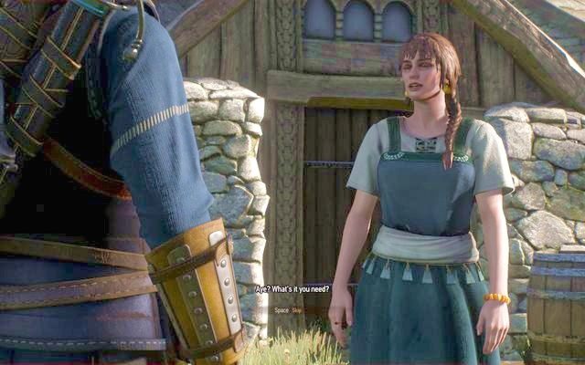 Zapytaj Skelligijkę (Skellige Villager) stojącą przy wodzie ubranej w niebieską suknię o ów znaleziony szal - Wiedźmin 3 Dziki Gon: Poboczne zadania | Kaer Trolde | Wiedźmin 3 Dziki Gon - Wiedźmin 3 Dziki Gon - poradnik do gry