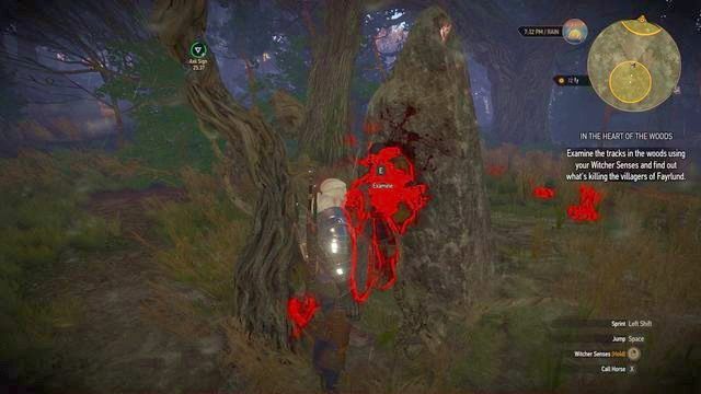Aby dowiedzieć się z czym masz do czynienia podążaj za śladami w głąb lasu. - Wiedźmin 3 Dziki Gon: Poboczne zadania | Kaer Muire | Wiedźmin 3 Dziki Gon - Wiedźmin 3 Dziki Gon - poradnik do gry