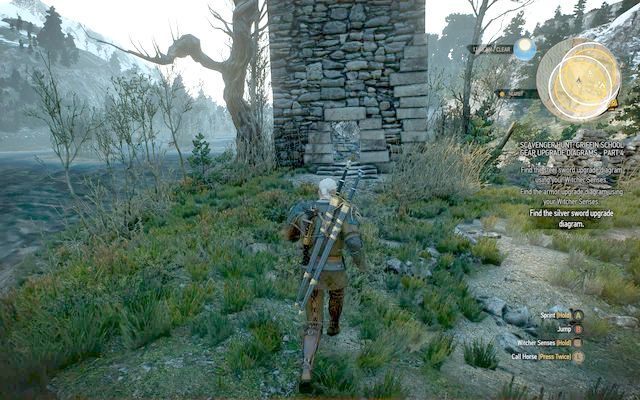 Wieża, gdzie po lewej stronie znajdziesz skrzynię - Wiedźmin 3 Dziki Gon: Rynsztunek szkoły gryfa - Mistrzowski - Wiedźmin 3 Dziki Gon - poradnik do gry