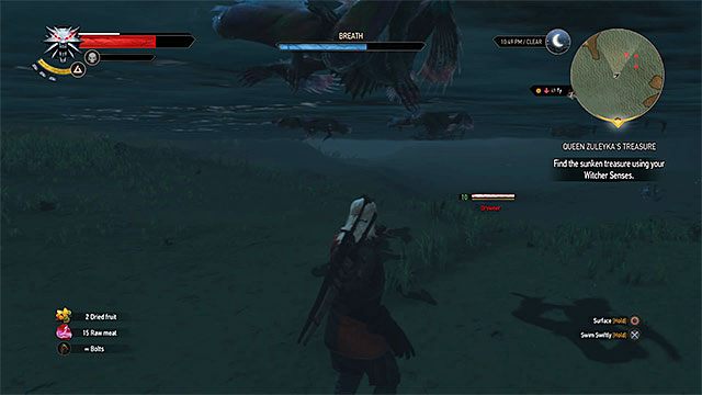 Oddawaj pod wodą kolejne strzały z kuszy - Wiedźmin 3 Dziki Gon: Jak szybko zdobywać doświadczenie (xp)? - Wiedźmin 3 Dziki Gon - poradnik do gry